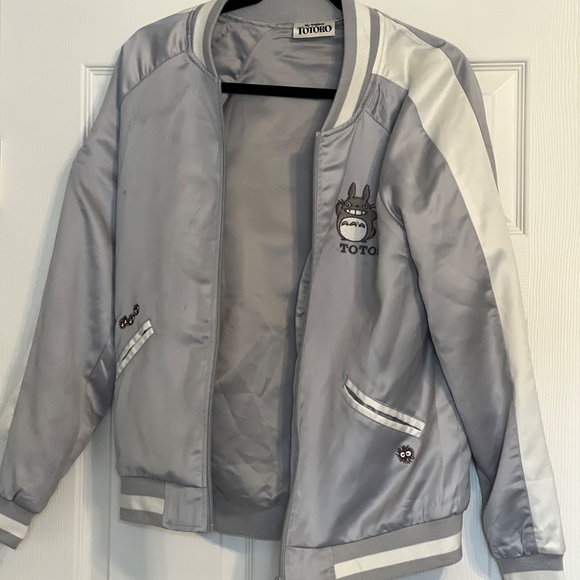 JapanLA My Neighbor Totoro Bomber Jacket Silver - Picture 1 of 6